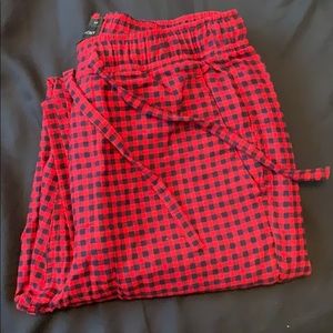 Red plaid sleep pants